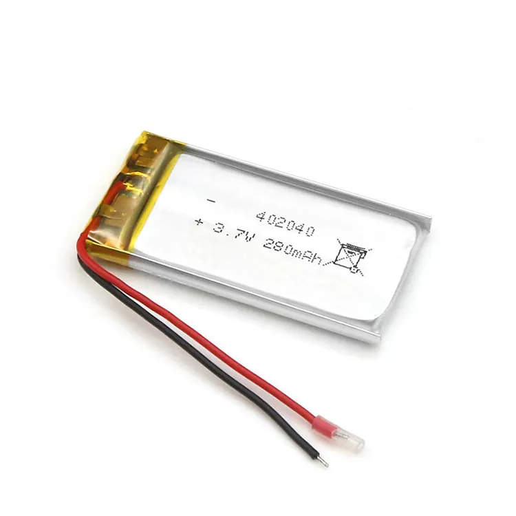 3.7v 402040 280mah battery small speaker for nokia phone with card radio battery cell li-polymer batteries