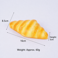 Jouet en PU souple à rebond lent, jouet alimentaire simulé, grand pain en forme de pain ananas, modèle anti-stress à presser PU-DMB-1687 pour tous les âges