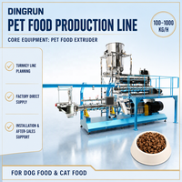 Ligne de production d'aliments pour chiens de grande capacité pour croquettes sèches et aliments pour animaux de compagnie, équipement d'extrusion automatique avec certification CE