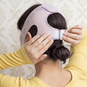 再利用可能なフェイシャルリフティングベルト、睡眠用チンストラップ付きVラインリフティングマスク - Product Image 6