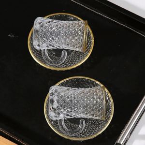 Set Tazza e Piattino per Caffè Turco - Elegante Tazza in Vetro per Caffè Arabo, Tè Pomeridiano Europeo e Dessert - Product Image 6