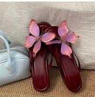 Fabricant personnalisé de luxe pour filles été talon compensé tongs chaussures bout rond orchidée fleur talon compensé sandales pour femmes