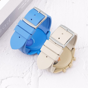 Bracelet de montre en caoutchouc coloré 20 mm pour <span class=keywords><strong>femme</strong></span>, extrémités courbées, compatible Omega <span class=keywords><strong>Swatch</strong></span> Joint Moonswatch Orologio - Product Image 5