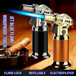 Encendedor de Antorcha para Barbacoa al Aire Libre, Llama de Chorro Resistente al Viento, Recargable con Butano, Alta Temperatura, Portátil, Encendedor de Cigarros, Moxibustión, Iniciador de Fuego - Product Image 2