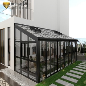 Veranda Moderna <span class=keywords><strong>in</strong></span> Alluminio <span class=keywords><strong>per</strong></span> Tutte le Stagioni, Prefabbricata con Tetto <span class=keywords><strong>in</strong></span> Vetro Temperato <span class=keywords><strong>per</strong></span> Ville, Hotel e Sale - Product Image 1