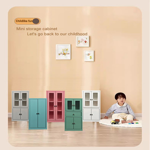 Mini porta magnetica a due battenti armadietto in metallo rosa per la casa decorazione da tavolo pieghevole per soggiorno <span class=keywords><strong>mobili</strong></span> regali per le feste dei bambini - Product Image 5