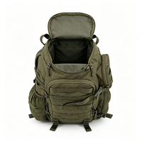 Sac à dos tactique imperméable en polyester 600D 40L antivol avec bandoulière pour l'escalade en plein air, le camping et les voyages