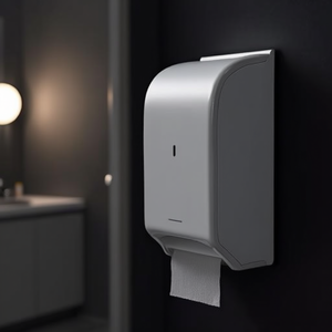 Dispenser di carta Mediclinics in acciaio inox da parete per uso in bagno - Product Image 3