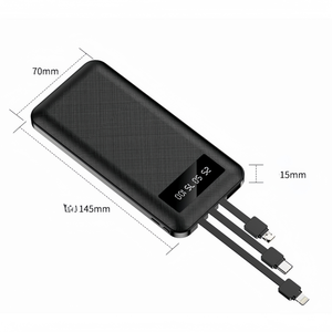 2025 xu hướng di động 20000mAh mỏng ngân hàng điện 10000mAh với xây dựng trong 4 Cable & đứng - Product Image 6
