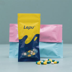 Paquet de pilules de qualité médicale imprimé personnalisé petite pochette plate fermeture à glissière sachets étanches à l'humidité <span class=keywords><strong>pour</strong></span> pochette d'emballage de pilules - Product Image 4