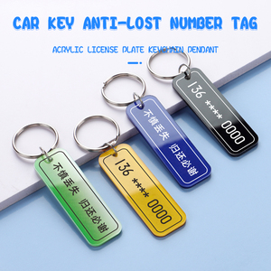 Portachiavi in Acrilico, Simili a Targhe Automobilistiche, con Numeri Personalizzabili, Ideali per <span class=keywords><strong>Proprietari</strong></span> di <span class=keywords><strong>Auto</strong></span>, Regalo di Grande Valore - Product Image 3