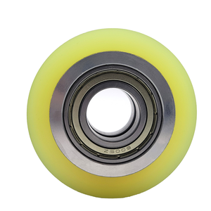 <b>polyurethane</b> <b>Rubber</b>-coated wheels unpowered rollers single-bearing guide wheels wear-resistant - Product Image 1