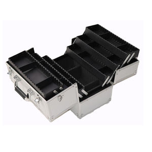 Trucco Dell'organizzatore Delle Donne del PVC Portatile del Metallo Della Lega di Trucco Dell'organizzatore Casa Cosmetico Con Serratura Scatola di Make Up Scatole Borsa Valigia - Product Image 5