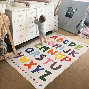 Tapis de jeu en imitation cachemire pour bébés de 0 à 24 mois, tapis carré doux pour la maison, la chambre à coucher, le salon, unisexe - Product Image 2