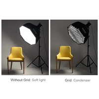 Softbox Payung Oktagonal Portabel 95cm 37.5in Dengan Honeycomb Grid Bowens Mount Studio Flash Softbox Sk400ii Qt400ii