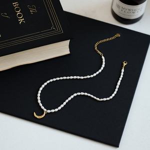 Nuevo Collar de Perlas Naturales de Acero Inoxidable Personalizado al por Mayor, Resistente al Deslustre - Product Image 3