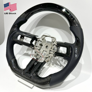 Volante Deportivo de Fibra de Carbono con Cuero LED en Stock en el Almacén de EE. UU., Entrega en 7 Días para <span class=keywords><strong>Ford</strong></span> <span class=keywords><strong>Mustang</strong></span> <span class=keywords><strong>GT</strong></span> 2015-2023 - Product Image 4