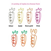 Clips Metálicos con Forma de Zanahoria de Colores Surtidos al por Mayor para Fabricantes, 30-35mm, Únicos para Estudiantes, Oficina, Escuela y Uso Doméstico