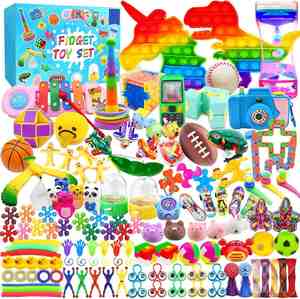 Colorful Light Crochet Fidget Spinner Bracelet 125pcs Sensory Stress Ball Toy Set Novelty Gag Toys for Teens Cheap Fidget Box - Product Image 1