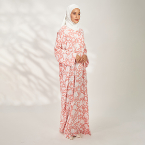 2024 vente chaude musulman imprimé rayonne prière Rode ajouter 2 poches femmes une pièce caftan - Product Image 3