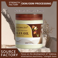 Après-shampoing réparateur profond à l'huile d'argan et aux extraits de noix pour cheveux secs et abîmés, 500 ml, fabrication OEM&ODM