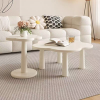 Table d'appoint en bois massif de style moderne avec table basse, ensemble de salon, meubles de luxe pour la maison, Rosegia, garantie 1 an