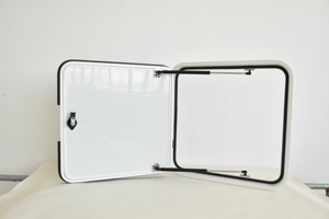 Portello di accesso al <span class=keywords><strong>tetto</strong></span> del Camper in lega di alluminio porta del bagaglio laterale del Camper portello di accesso del Caravan Camper Van Hatchway - Product Image 3