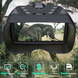 Binoculares de Visión Nocturna 4K con Gafas Infrarrojas, Imágenes a Todo Color con Poca Luz, Batería de 18 Horas para Vida Silvestre, Seguridad y Aventuras al Aire Libre - Product Image 2