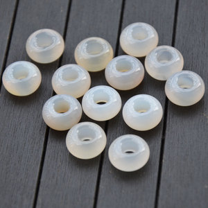 Natural Agate Carving 6mm Large Hole Beads Abacus Donut Shape DIY Jewelry Braided <b>Rope</b> <b>Bracelet</b> Material - Product Image 2
