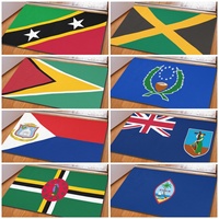 Tapis de sol rectangulaire fin en polyester et caoutchouc multi-scènes avec imprimé drapeau, 40*60cm, pour usage domestique et commercial