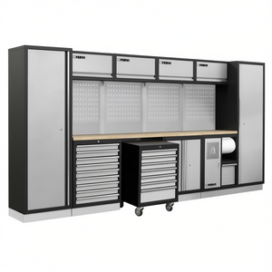 Sistema de Muebles Modulares para Taller Fervi A007P, Gabinete para Herramientas con Panel Perforado y Almacenamiento con Cajones Extraíbles - Product Image 2