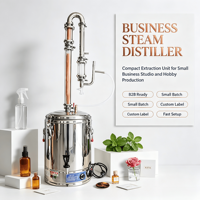 Distillateur d'huiles essentielles et d'hydrolats 2 en 1 en acier inoxydable pour la production d'aromathérapie maison DIY