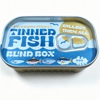 Boîte en fer carrée en forme de sardine pour bonbons en conserve / rangement de boîtes d'allumettes