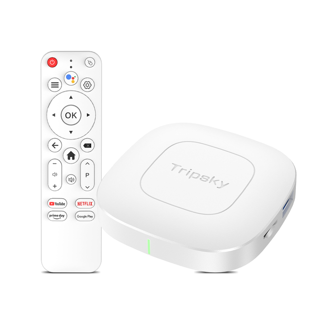 Tripsky 2026 New Android 14 TV Box RK3518 8K UHD Voice Control WiFi 6  5.0 Smart Media Player Set Top Box
