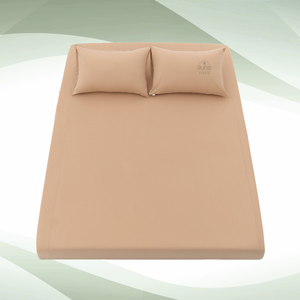 Home Textile <b>Bedding</b> Manufacturer Cotton 3 PCS <b>Bedding</b> <b>Set</b> Color Cream 2 Pillow cover Fitted Sheet Custom Size Color Soft Breath - Product Image 1