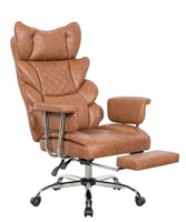 Chaise de bureau de direction contemporaine, réglable en hauteur, pivotante, inclinable, avec dossier haut, en cuir PU, mobilier de luxe