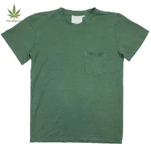 Hempspring Korte Mouw T-shirt Natuurlijke Milieuvriendelijke Organische T-shirt Geverfd T-shirts Zachte Heren Korte Mouw