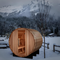 Kompor Sauna Panoramic Elektrik Kayu Cedar Merah Finlandia untuk 4-8 Orang 9KW Uap Kering Ramah Lingkungan Kontrol Inframerah Jauh Kesehatan Modern