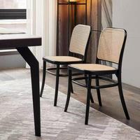 Chaises de salle à manger en rotin et bois modernes en gros pour la décoration intérieure et les événements - Chaise Hoffman durable