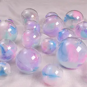 Wholesale Cheap Clear 4cm 5cm 6cm 8cm 10cm Christmas Hollow Transparent Plastic Sphere Acrylic Round Ball