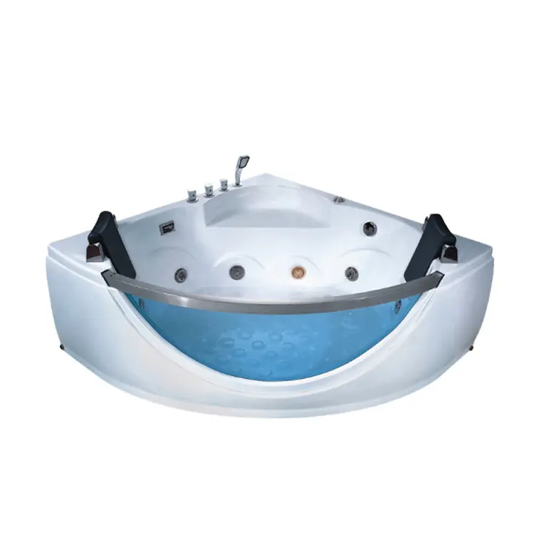 Acrylic Corner 1.6Meter Curve Bathtub With Whirlpool Function Massage bath tub For Bathroom Spa Bath Tub System