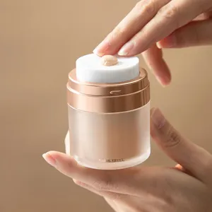 Cylindrical Airless Bottle Pp Empty 15 G 30 Ml 50 Cosmetic Face Cream Skincare Foundation Sunscreen Frosted Vacuum Pump Jars