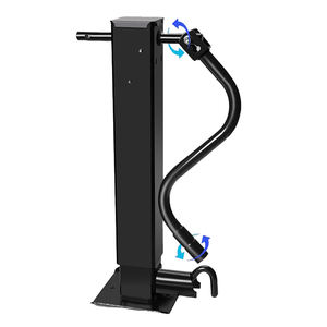 Hochbelastbare 12000 lbs Schwarze Stahl-Vertikalstütze für Wohnwagen Direkt Anzuschweißende Teile für LKW-Anhänger Neu - Product Image 6