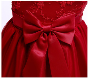 D0050 Vestito Estivo per <span class=keywords><strong>Neonata</strong></span>, Design Formale per Feste di Compleanno, Elegante Abito in Raso e Pizzo per Bambine - Product Image 6