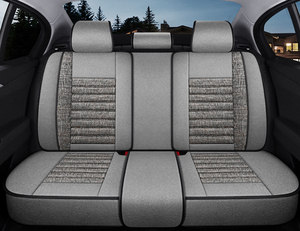 Coussin de siège de voiture en lin de luxe 12V fonctions de ventilation et de chauffage de refroidissement étanches en cuir PVC lin compatible - Product Image 6