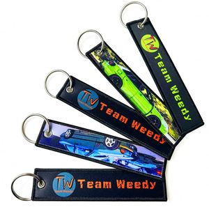 Stock Anime Embroidery Backpack Chaveiro Keychain for Friends Fashion Key <b>Ring</b> Gifts Jet Tag - Product Image 2