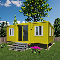 Maison préfabriquée en conteneur de luxe allemande, facile à assembler, modulaire, transportable, détachable, 2 à 3 chambres, 20 pieds, 40 pieds, avec emballage plat
