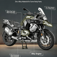 Lucky Toys Moto RC en alliage moulé sous pression 1:6, détails de simulation réalistes avec lumière et fonction de pulvérisation, produit phare