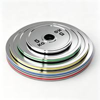 Disque de poids réglable en acier couleur argent, portable, pour barre de musculation de gym, usage commercial