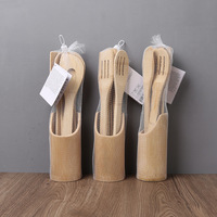 Ensembles d'ustensiles de cuisine en bambou durable et résistant à la chaleur 8 pièces outils de cuisson logo personnalisé ensemble d'ustensiles de cuisine réutilisables